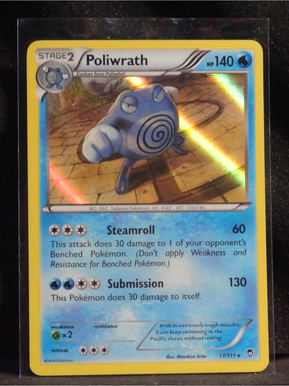 Pokémon Poliwrath Holo Trading Card - Vintage XY Card